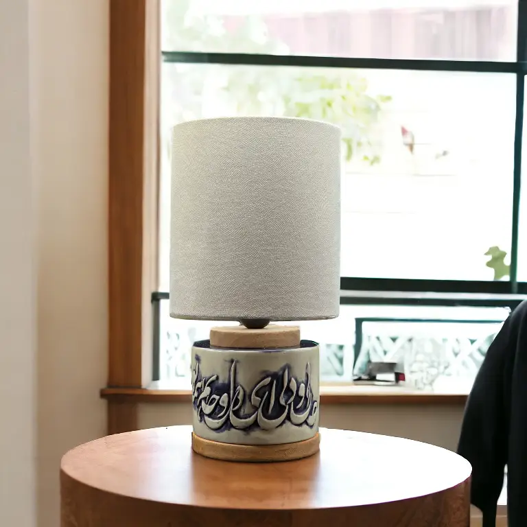 Calligraphy Lamp with fabric shade