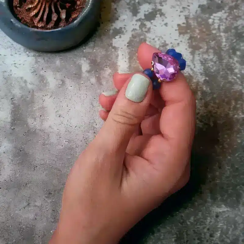 Ring with Colourful Beads