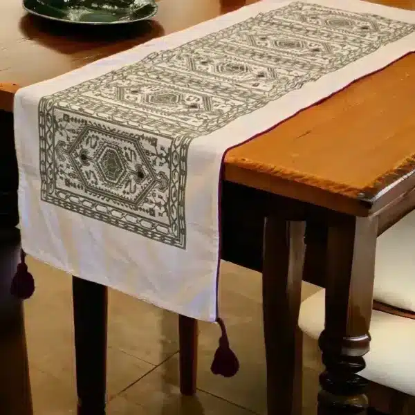 Handmade Table Runner with Persian design-Khesht Table Runner