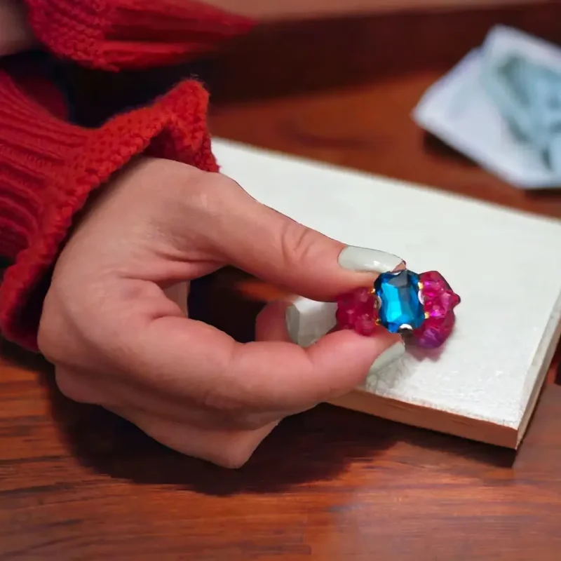 Ring with Colourful Beads