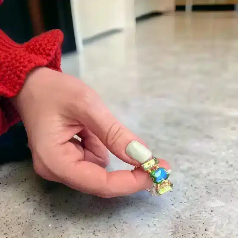 Ring with Colourful Beads