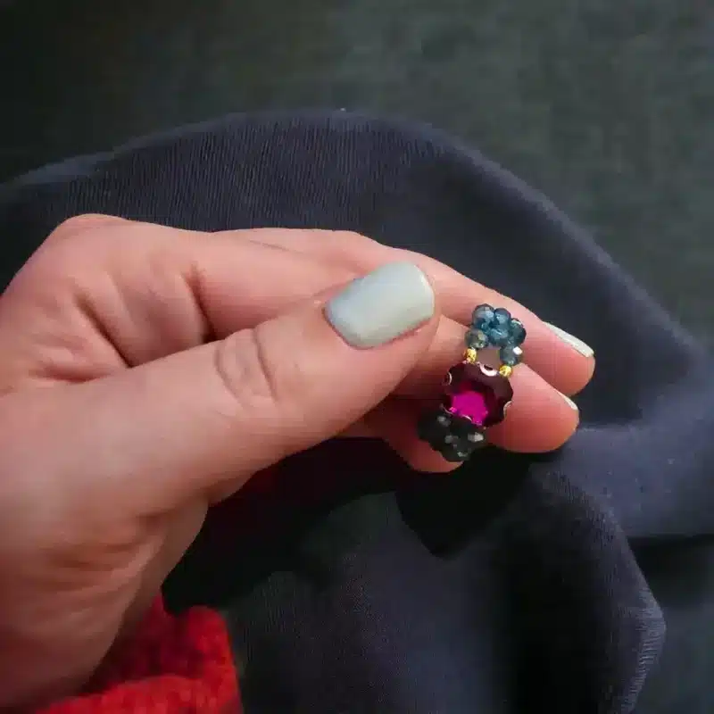 Ring with Colourful Beads