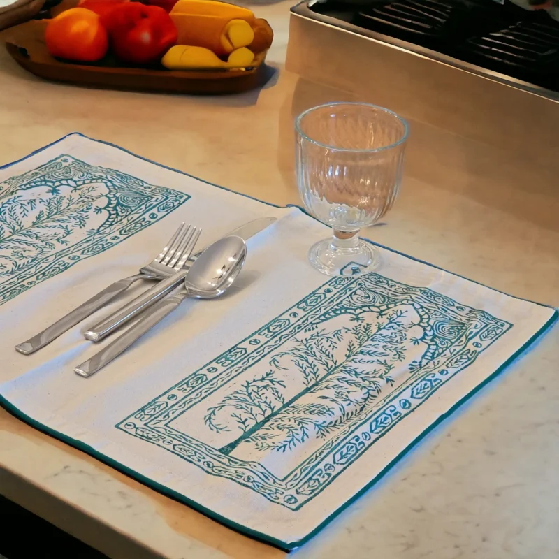 Handmade placemat with Persian Design