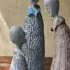 Papier mache sculpture designed with mirror