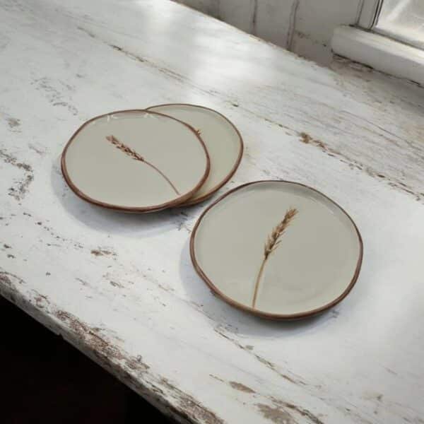 Wheat Design Handcrafted Ceramic Plate