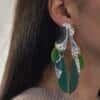 patterned polymer clay earrings