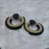 color block polymer clay hoop earrings