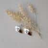silver pomegranate dangle earrings